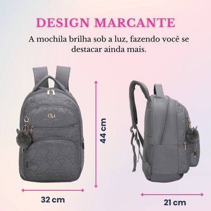 Mochila Juvenil Cairo  Santino - SAM200U - Cinza