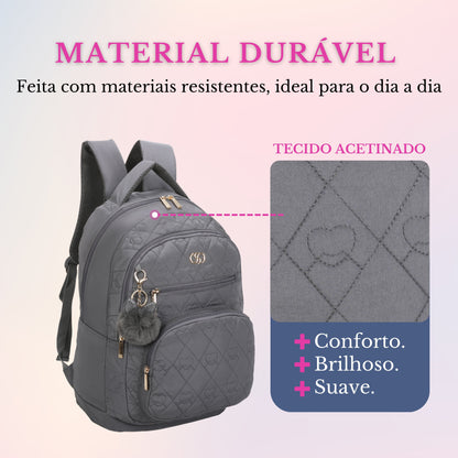 Mochila Juvenil Cairo  Santino - SAM200U - Cinza