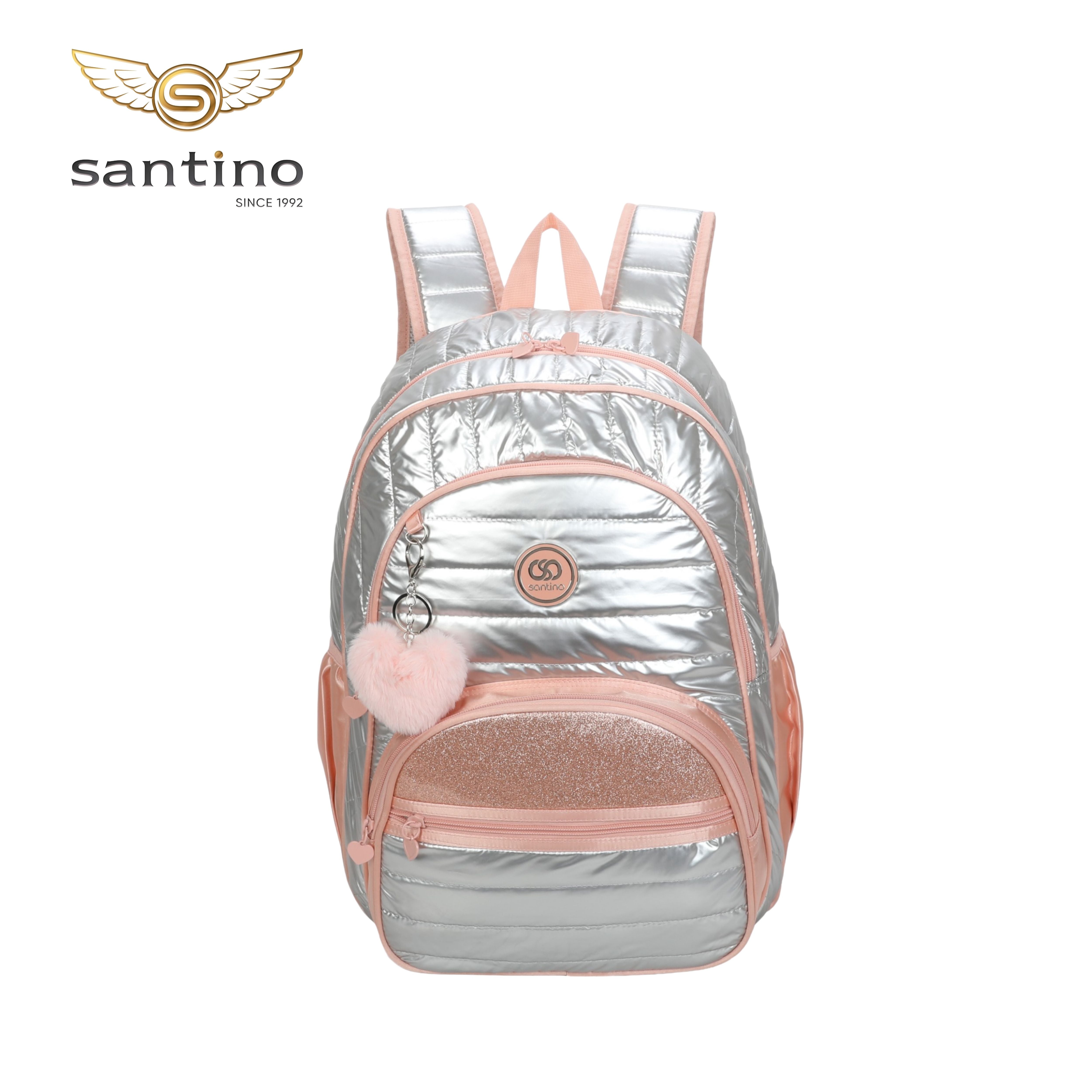 Mochila Sweet Girl Silver Wish by Santino Poliéster SAM233U Rosa Claro