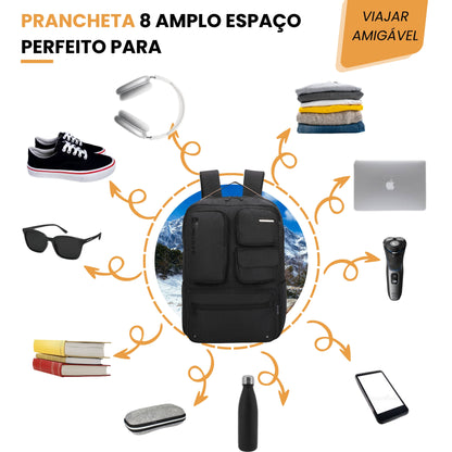 Mochila Notebook Pop Organizer by Santino Poliéster Preto