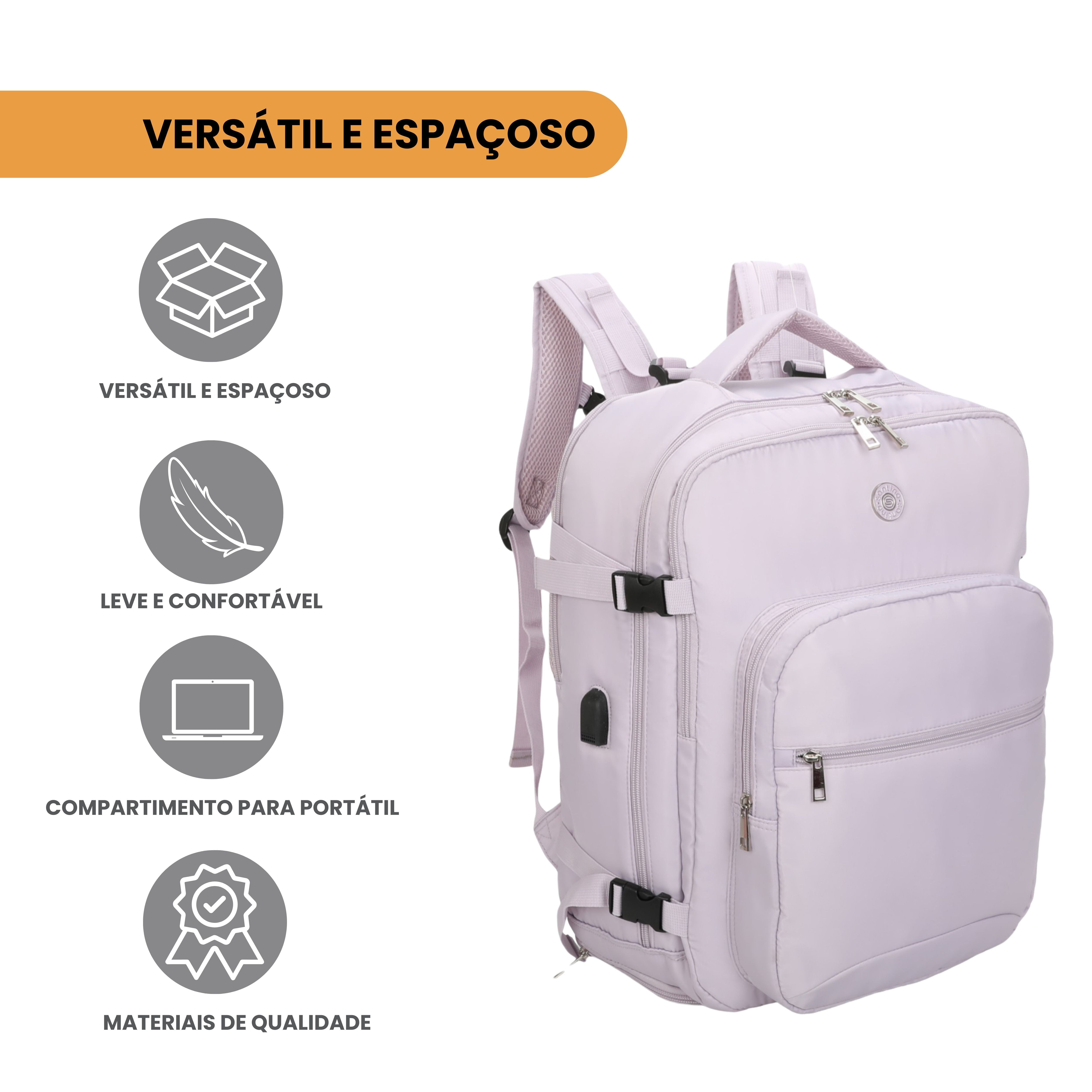 Mochila Notebook Oslo Pol Santino  - SAN405U Lilas
