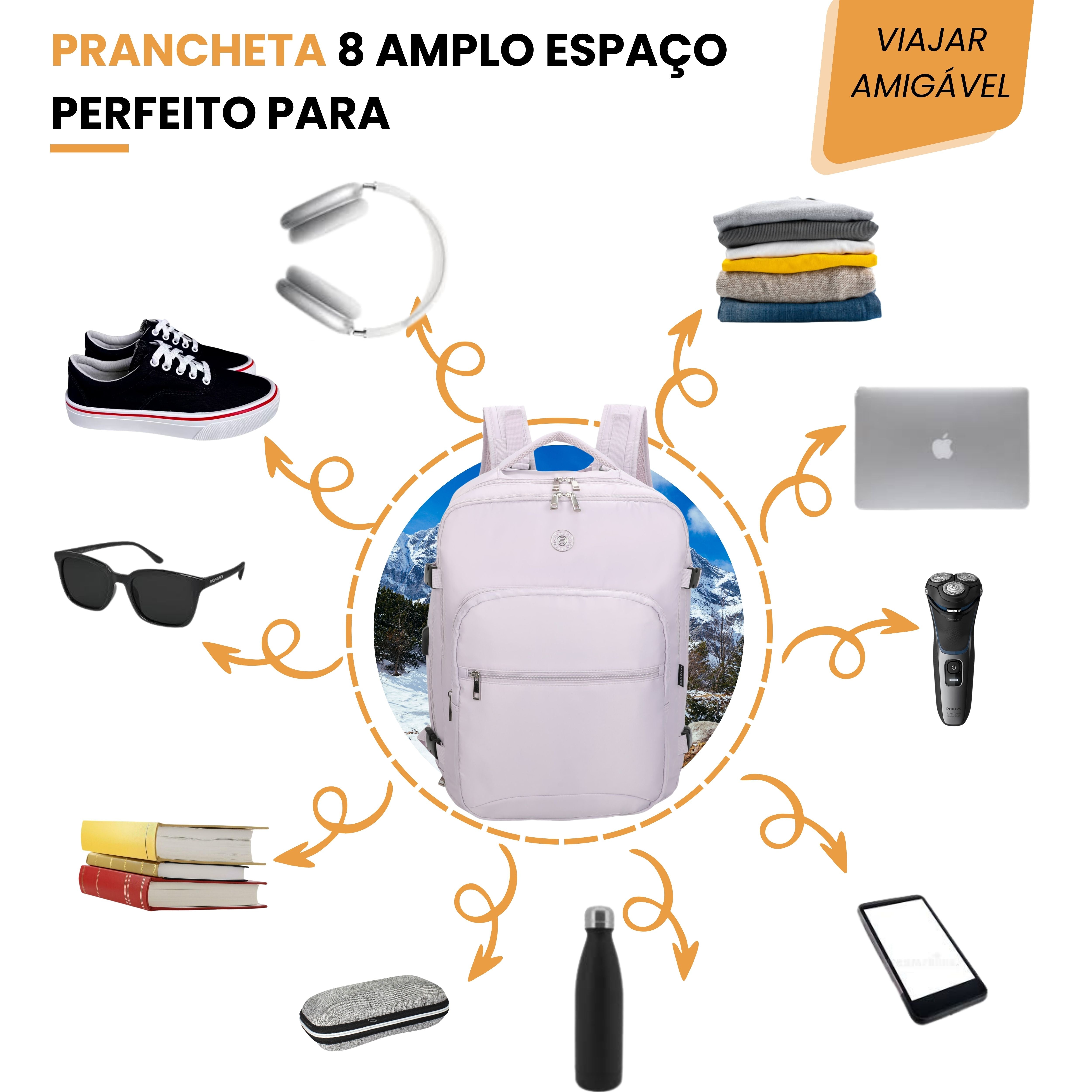 Mochila Notebook Oslo Pol Santino  - SAN405U Lilas