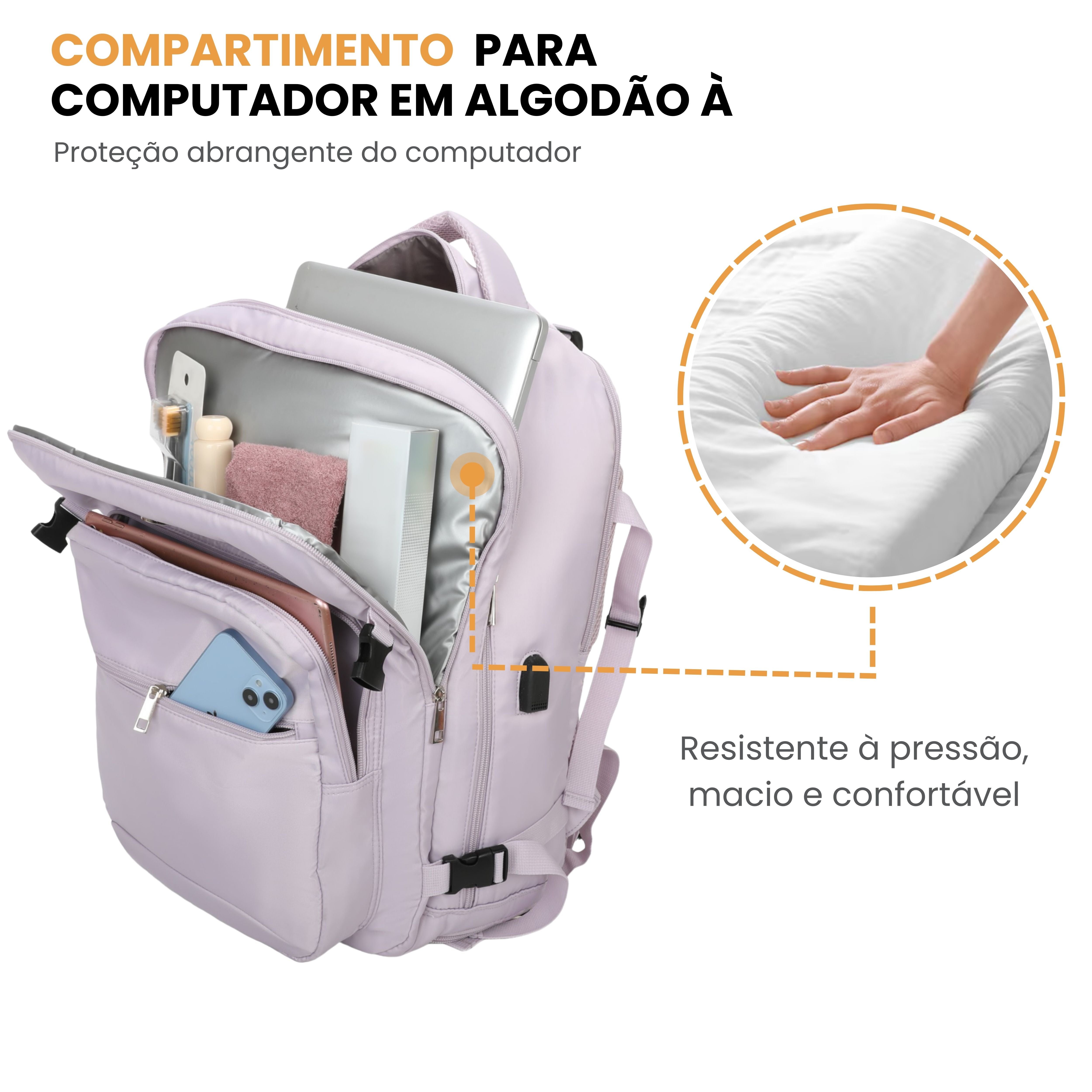 Mochila Notebook Oslo Pol Santino  - SAN405U Lilas