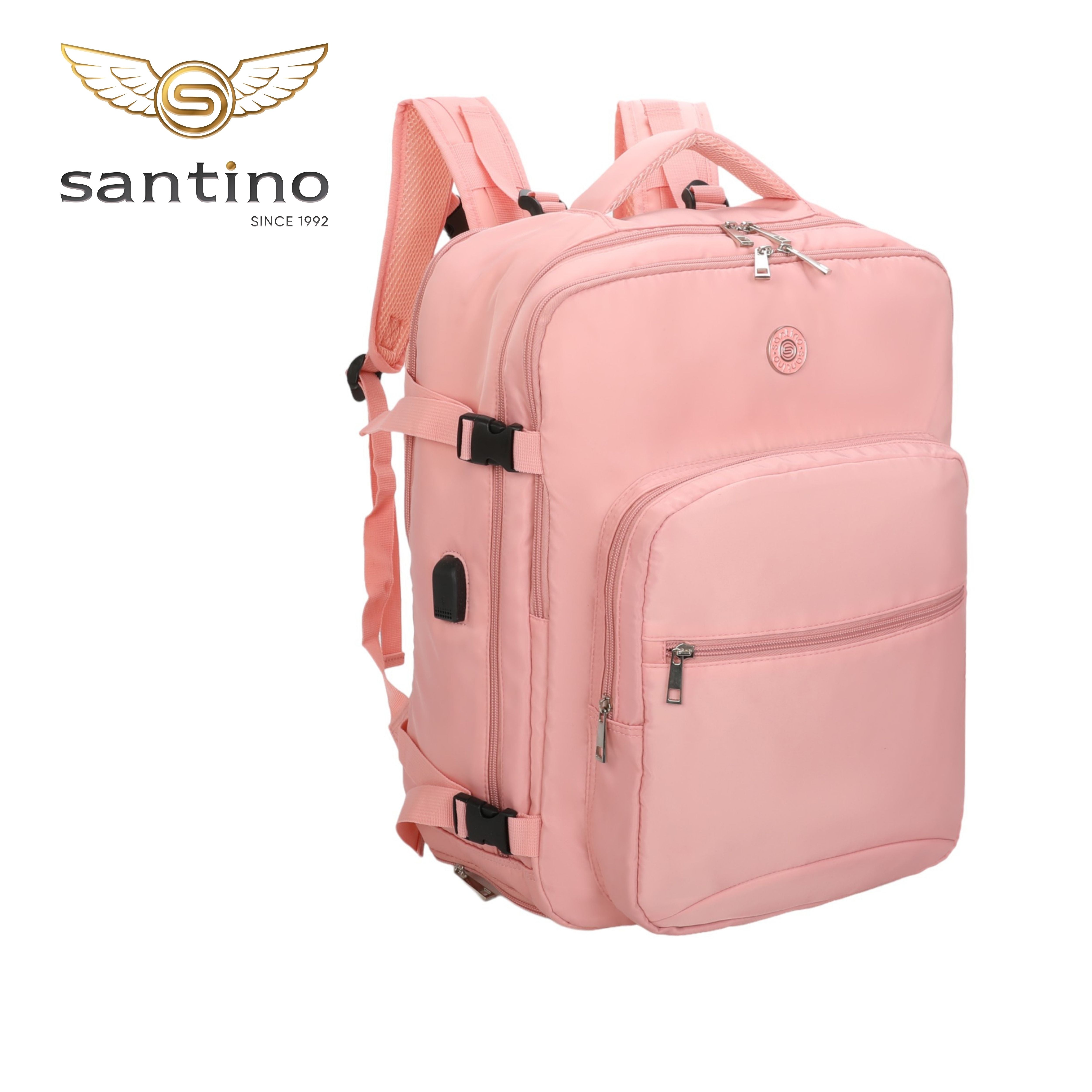 Mochila Notebook Oslo Pol Santino  - SAN405U Rosa Claro