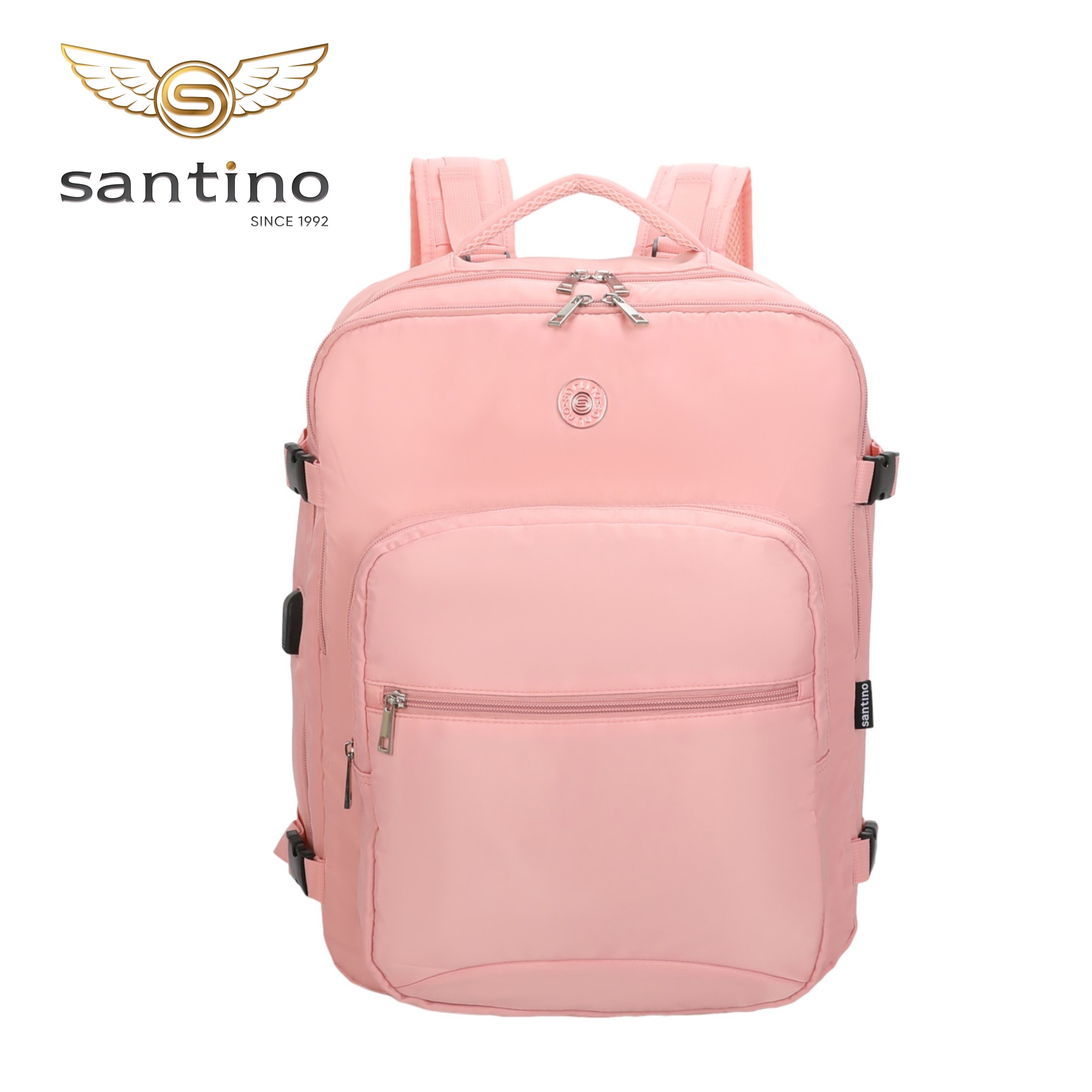 Mochila Notebook Oslo Pol Santino  - SAN405U Rosa Claro