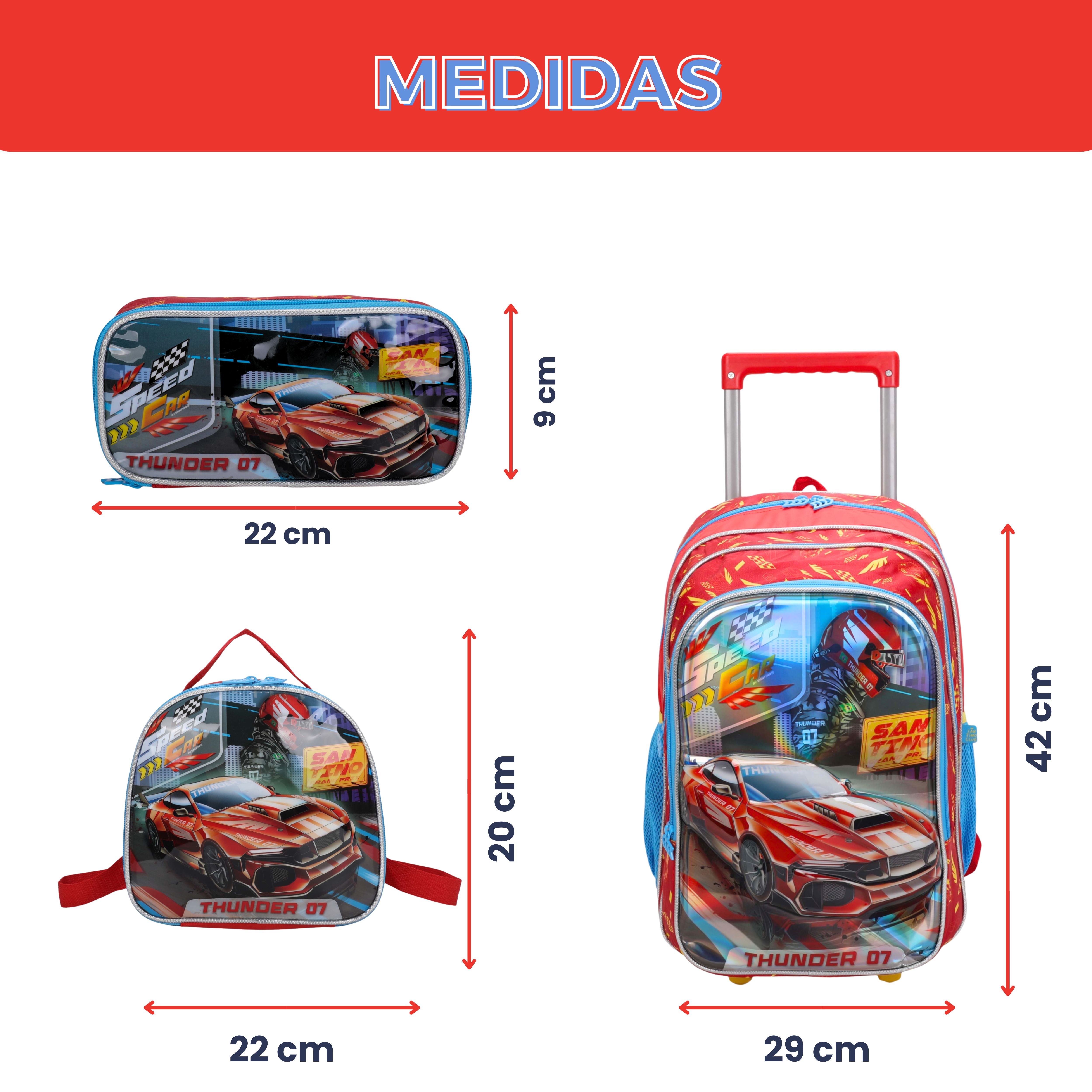 Speed ​​Car Tunning Race by Santino Polyester Kids Kit SCK11U Red