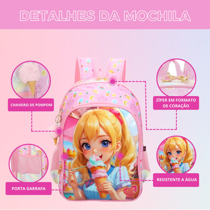 Mochila Infantil Sweet Girl Ice Cream by Santino - SGM20U- Pink