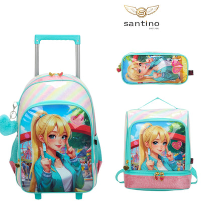 Kit Infantil Sweet Girl Park by Santino Poliéster Verde SGK21U10
