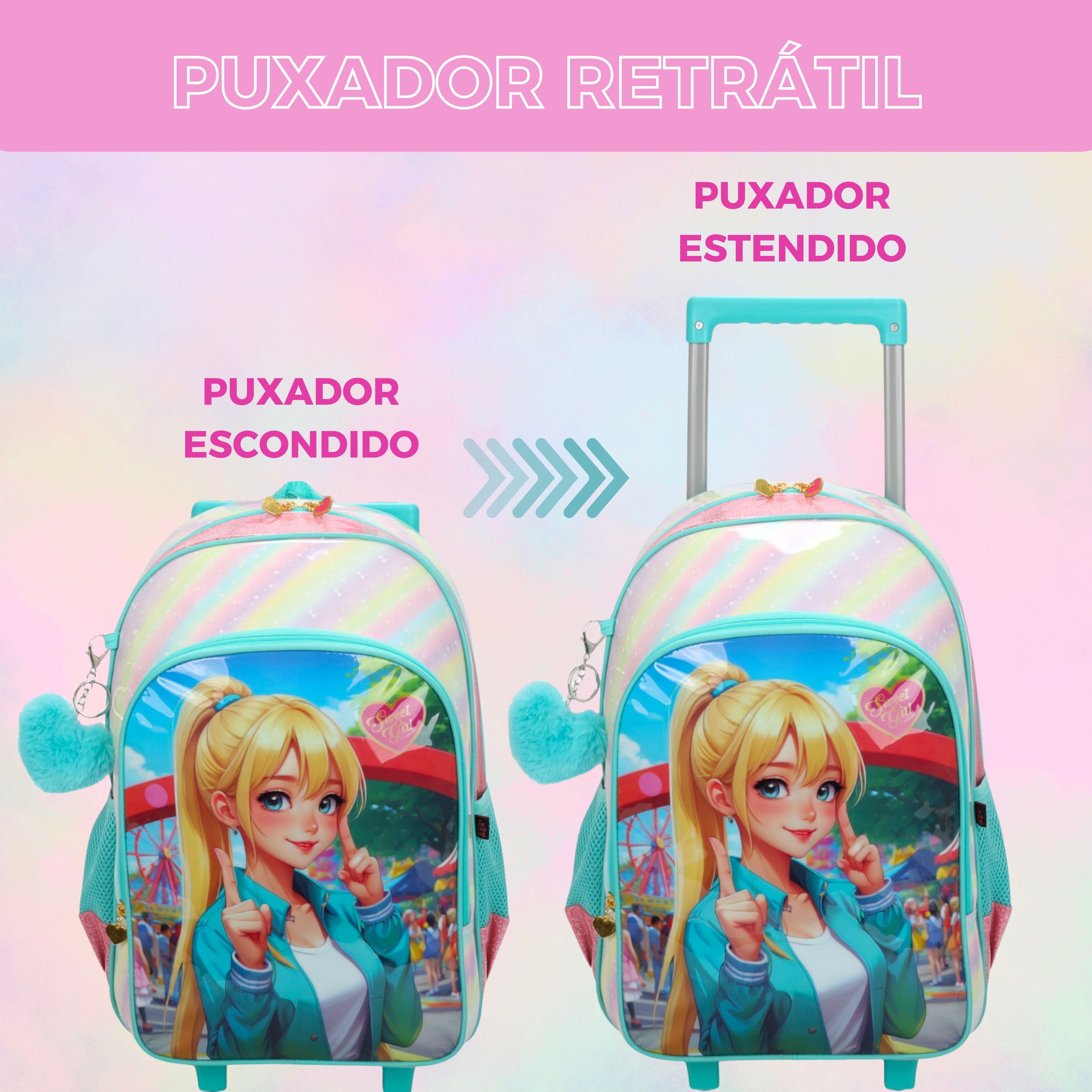 Kit Infantil Sweet Girl Park by Santino Poliéster Verde SGK21U10