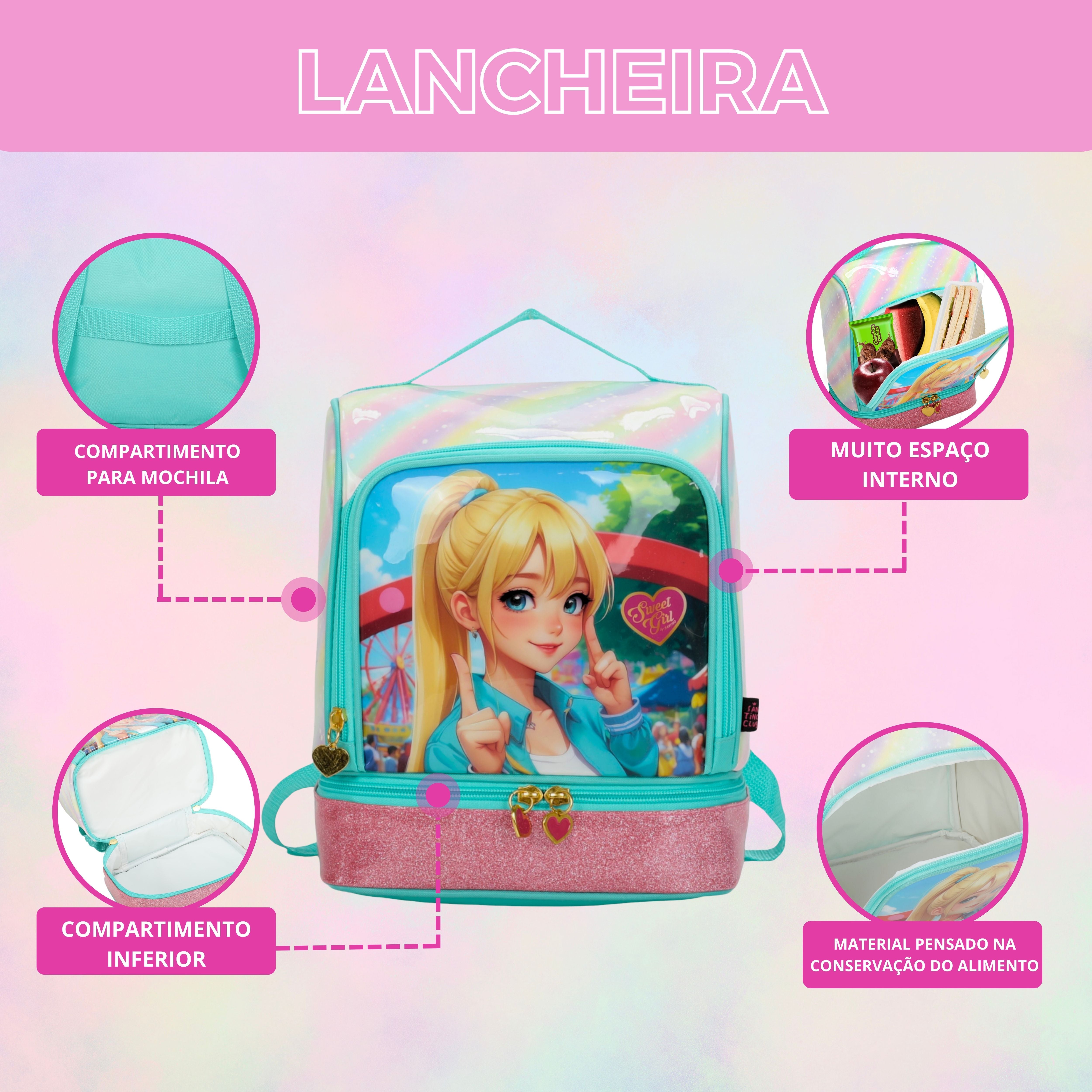 Kit Infantil Sweet Girl Park by Santino Poliéster Verde SGK21U10