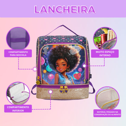 Kit Infantil Sweet Girl Lavínia by Santino Poliéster Lílas SGK23U14