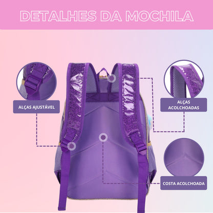 Mochila Infantil Sweet Girl Makeup by Santino Poliéster SGM24U Lílas