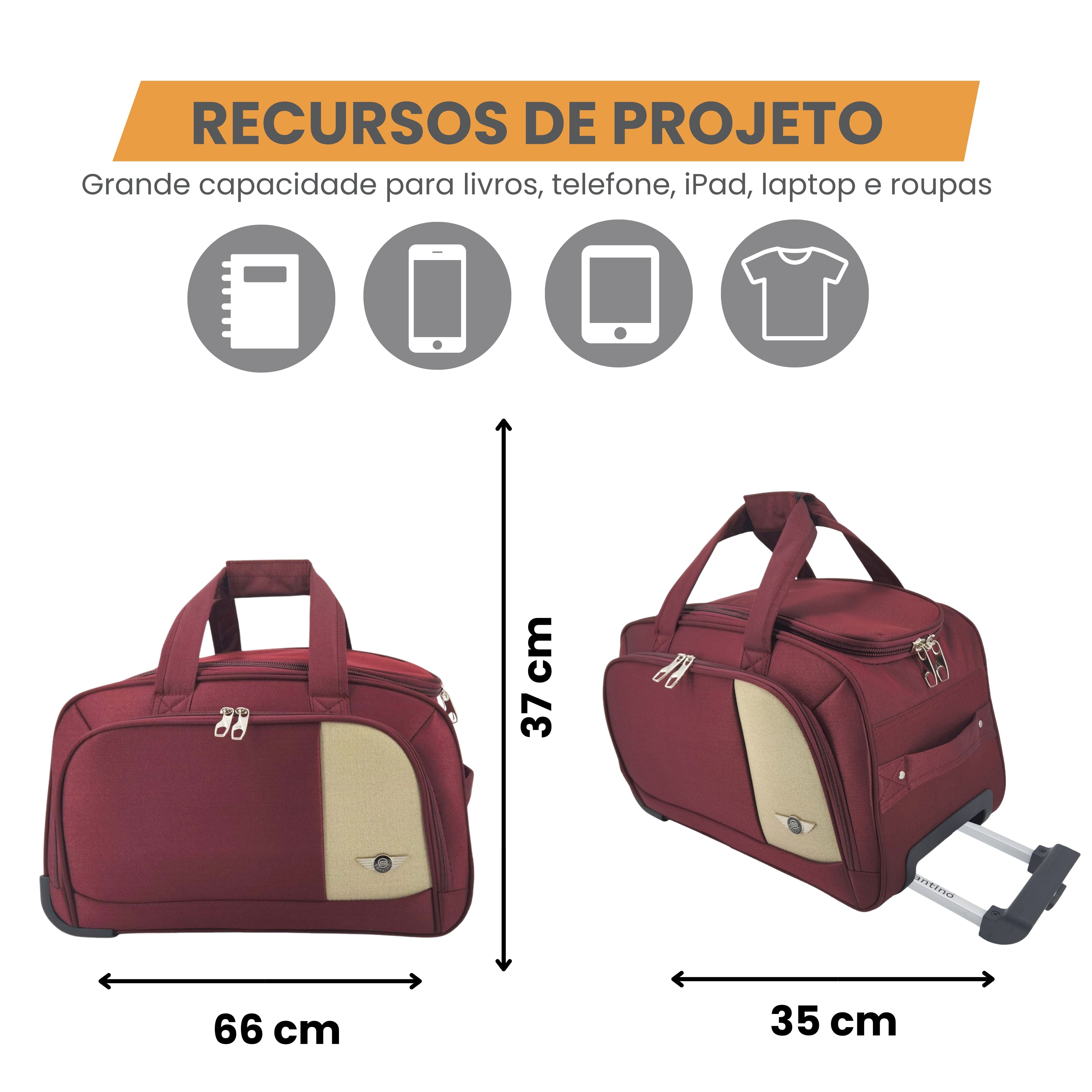 Sacola de Viagem Dubai Poliéster Santino G - ASLS3G