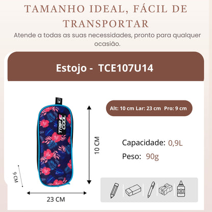 Estojo Juvenil Hanalei Poliéster Tripcool TCE102U14