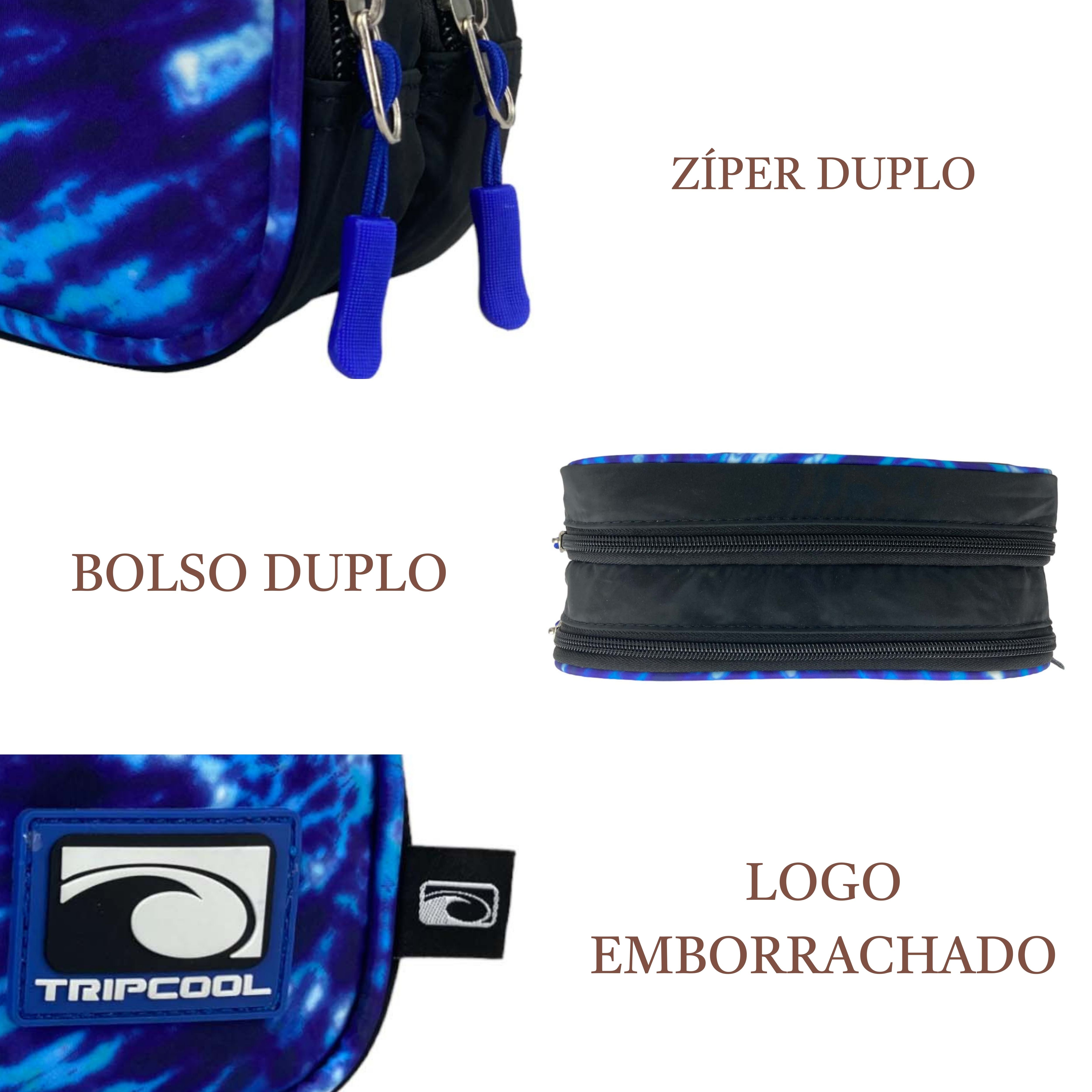 Estojo Juvenil Seven Mile Poliéster Tripcool TCE109U02