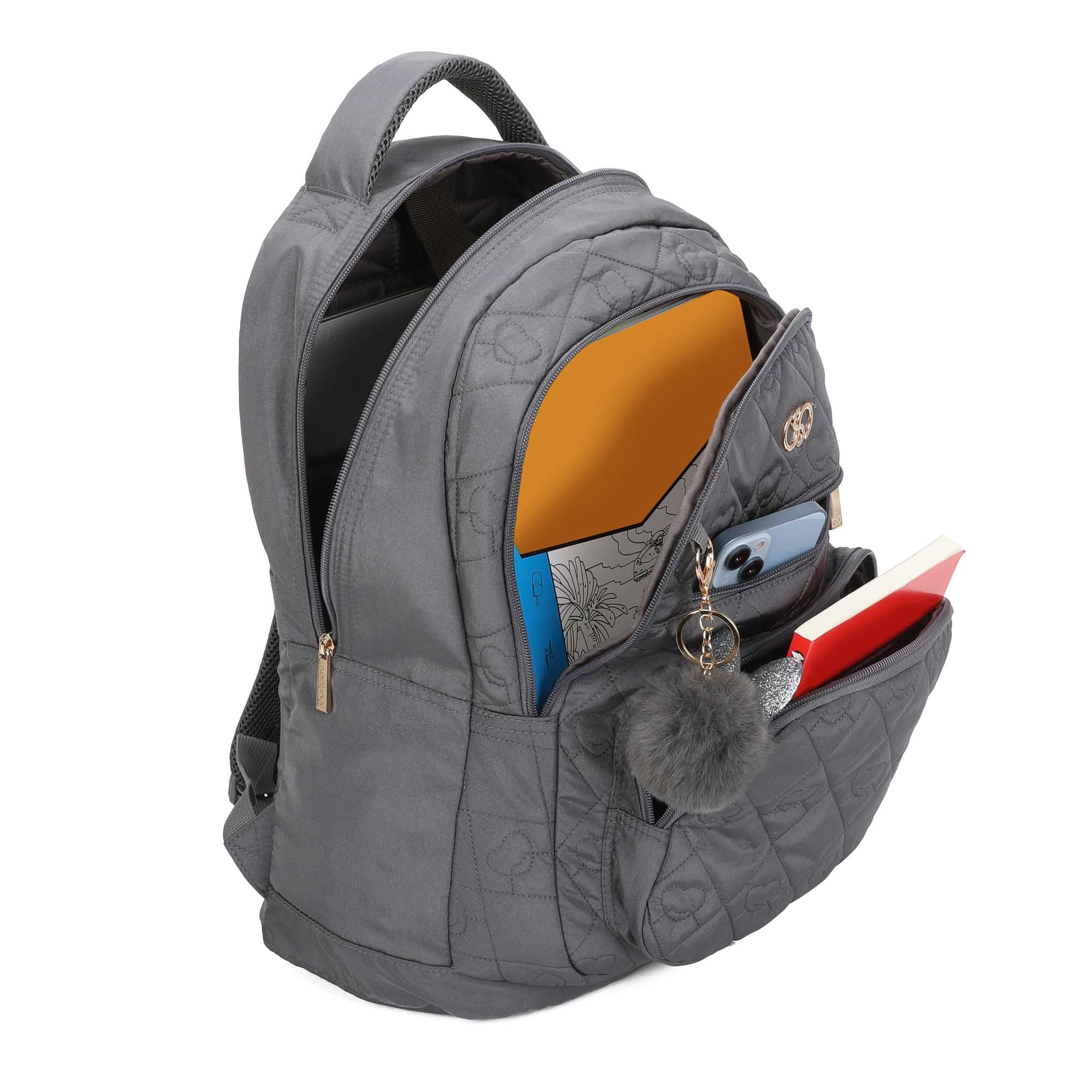 Mochila Juvenil Cairo  Santino - SAM200U - Cinza