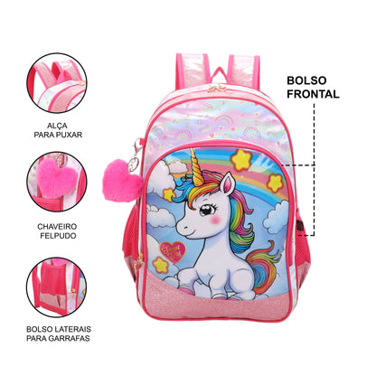 Mochila Sweet Girl Unicorn by Santino - SGM22U - Pink