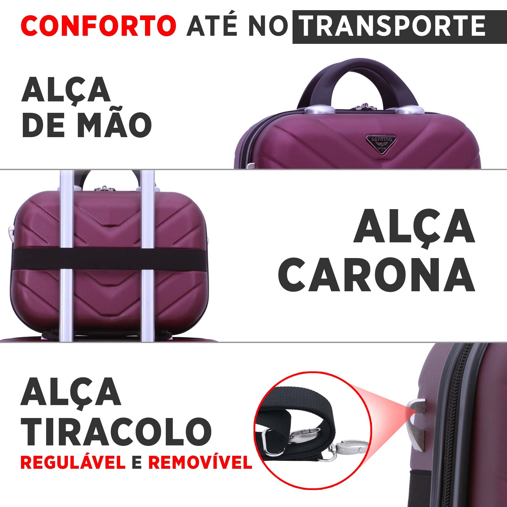 Frasqueira Boston Rígida Santino - SDF223U