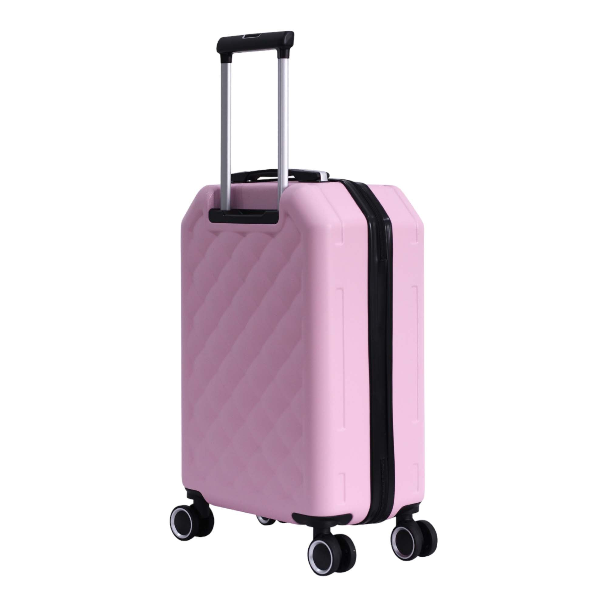 Prague Rigid 360° Santino Carry-On Suitcase - ASDV401P Color: Pink