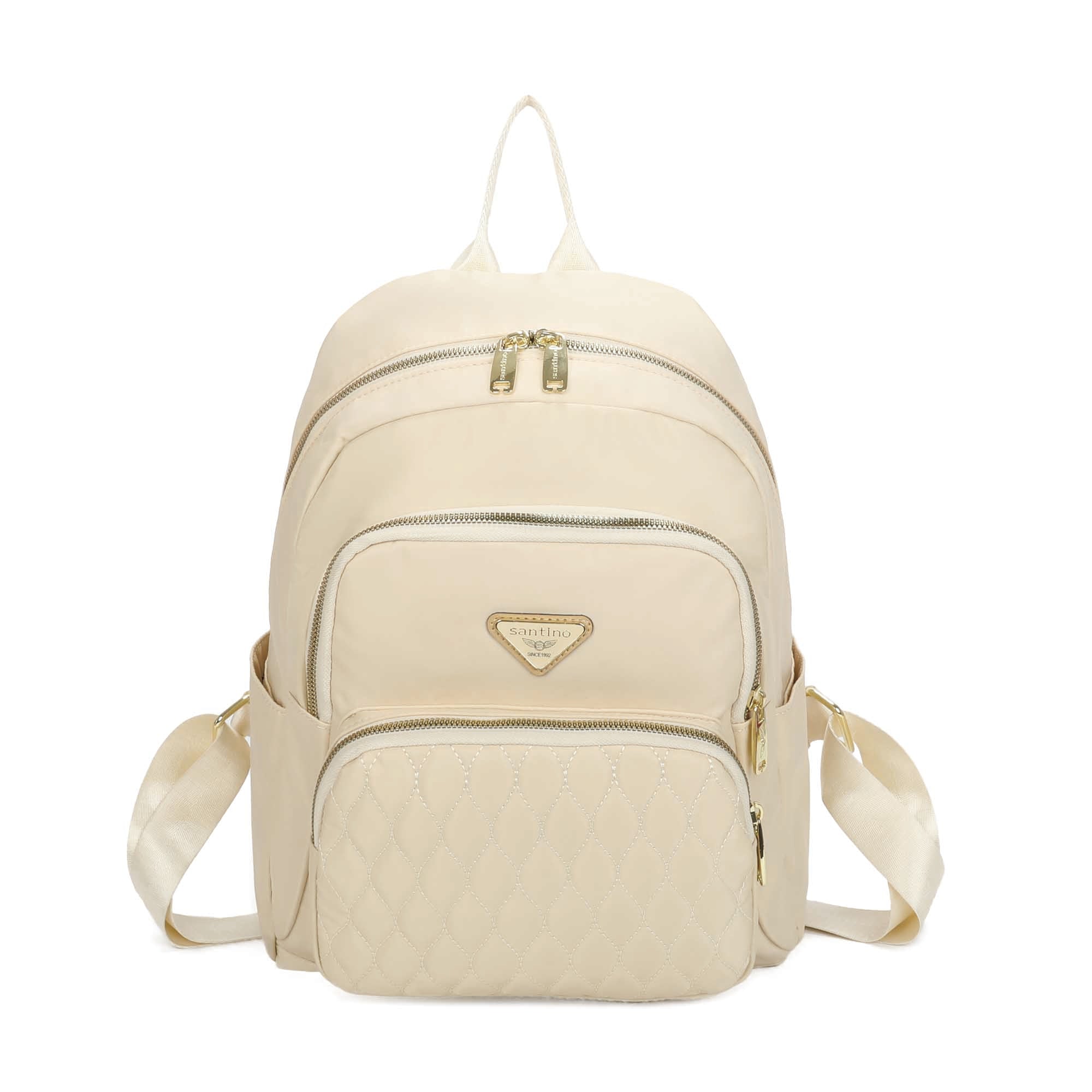 Bolsa Mochila Amarílis Nylon Santino Bege SAB412U06