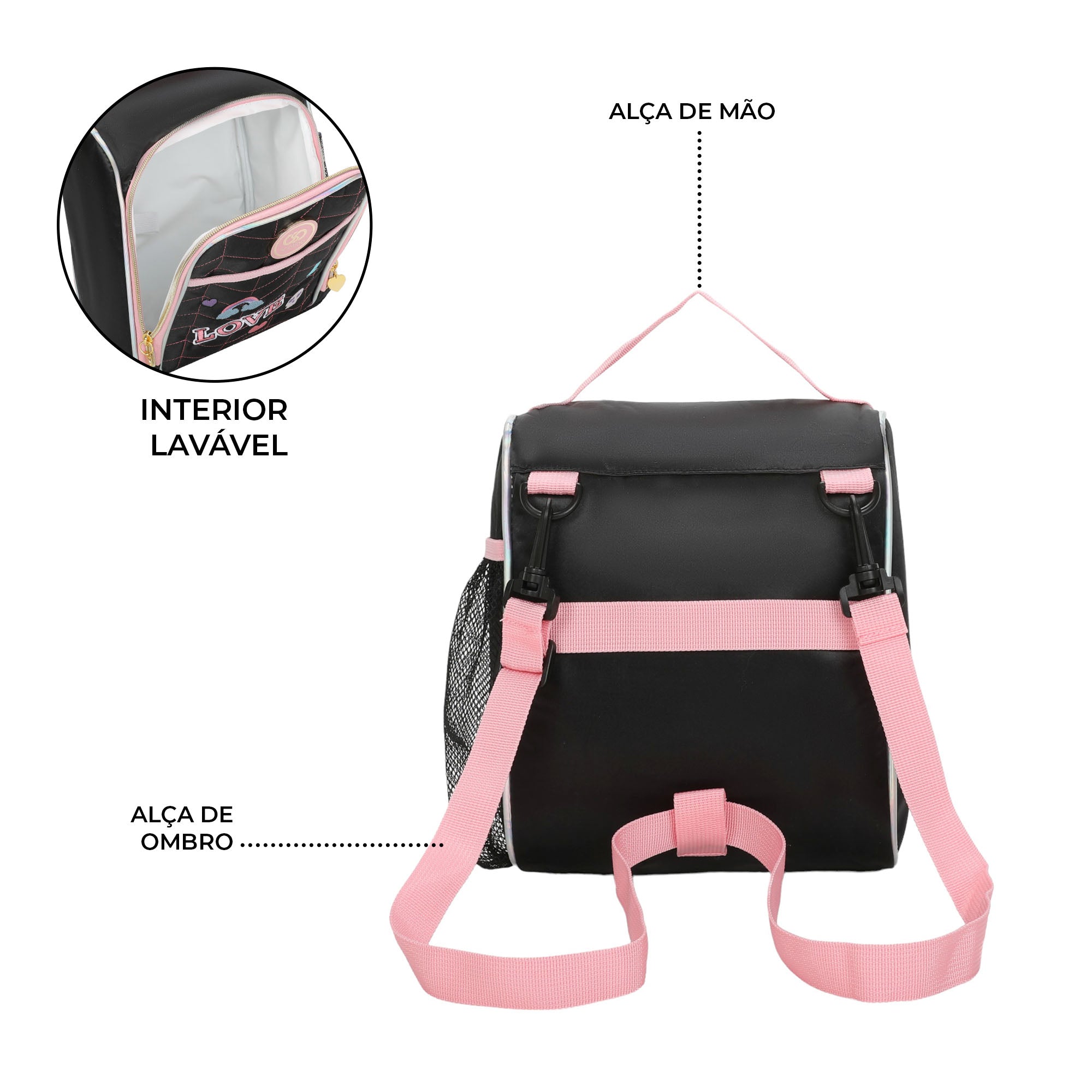 Lancheira Sweet Girl Pop Style by Santino Pol SAL232U Preta