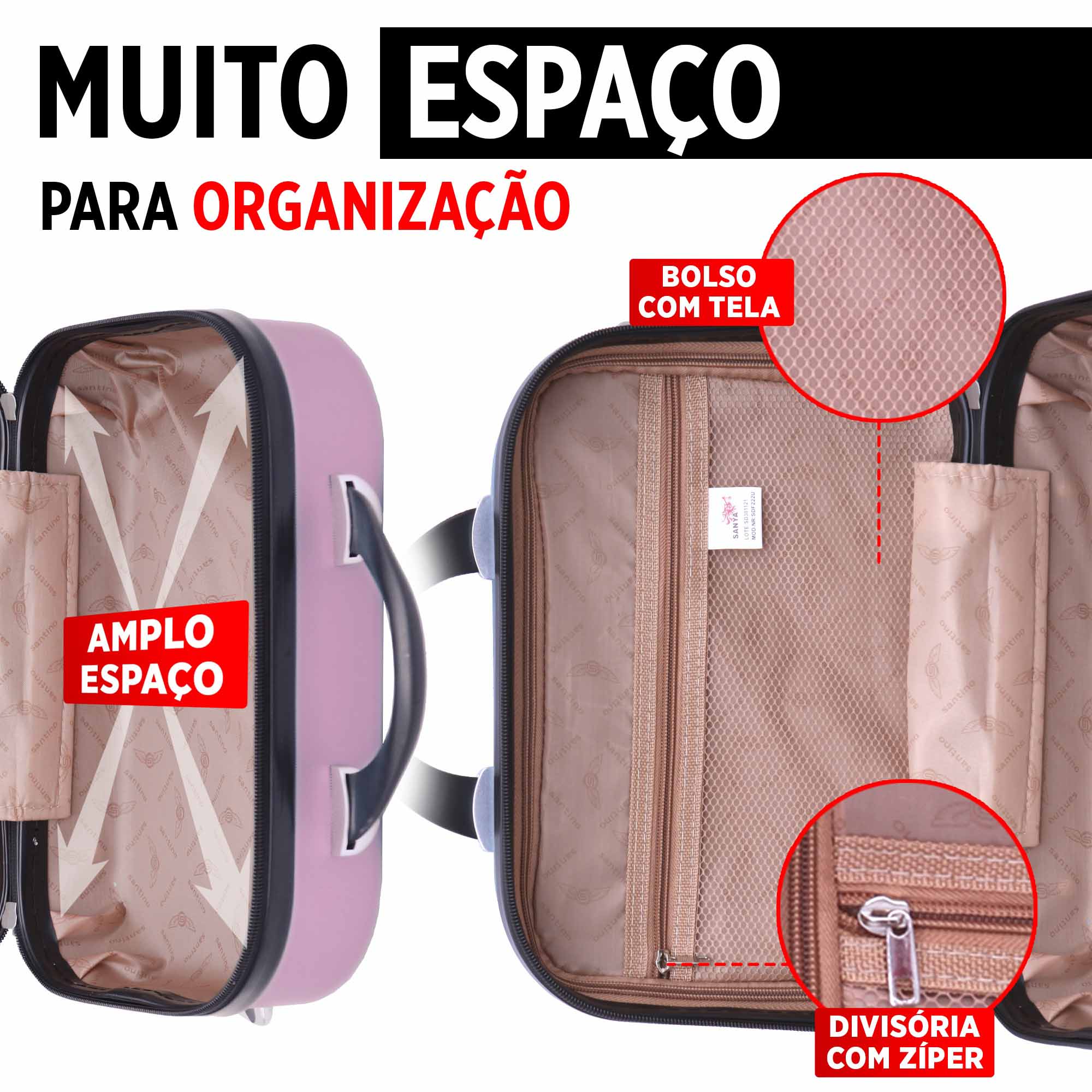 Frasqueira Chicago Rígida Santino - SDF222U