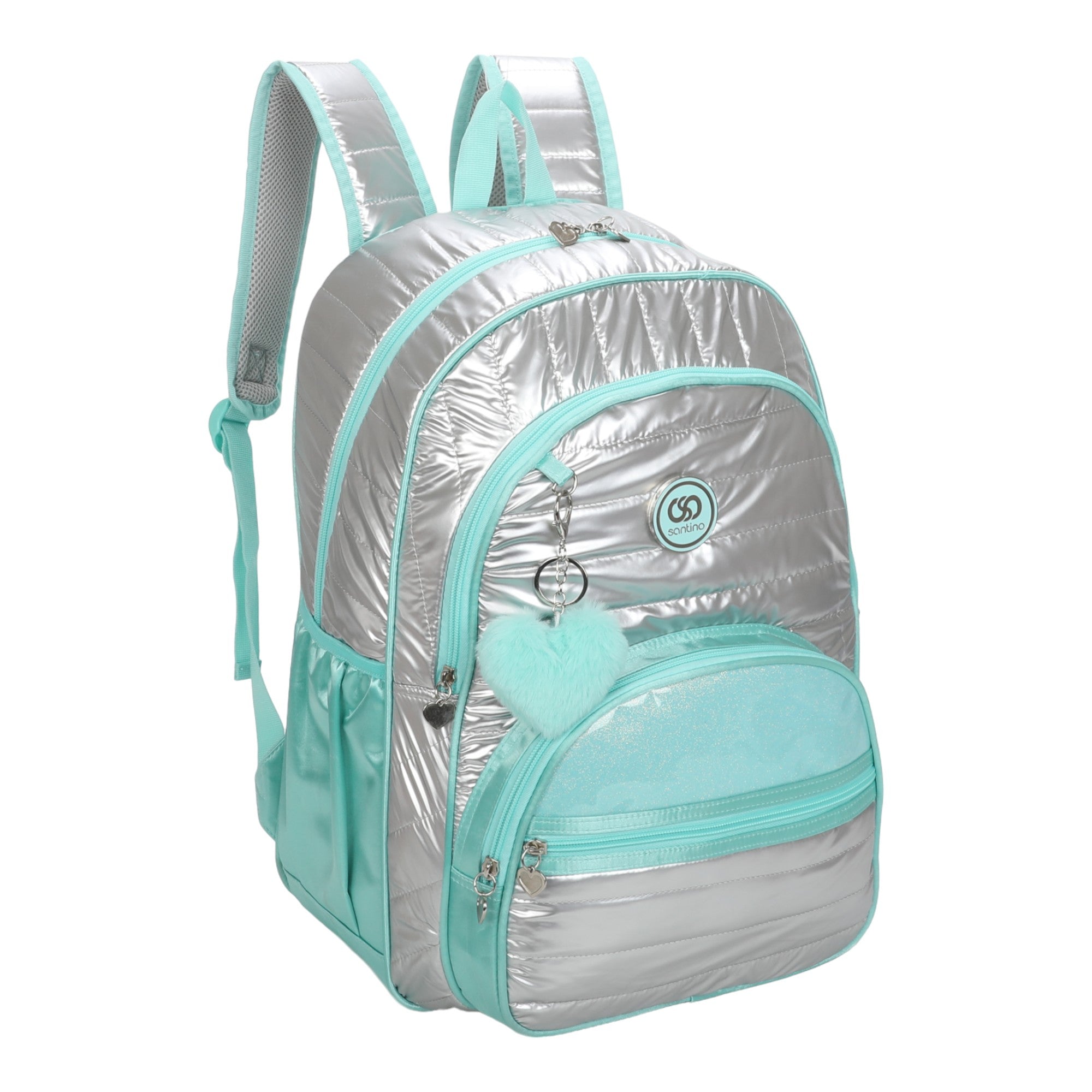 Mochila Sweet Girl Silver Wish by Santino Poliéster SAM233U Azul turquesa