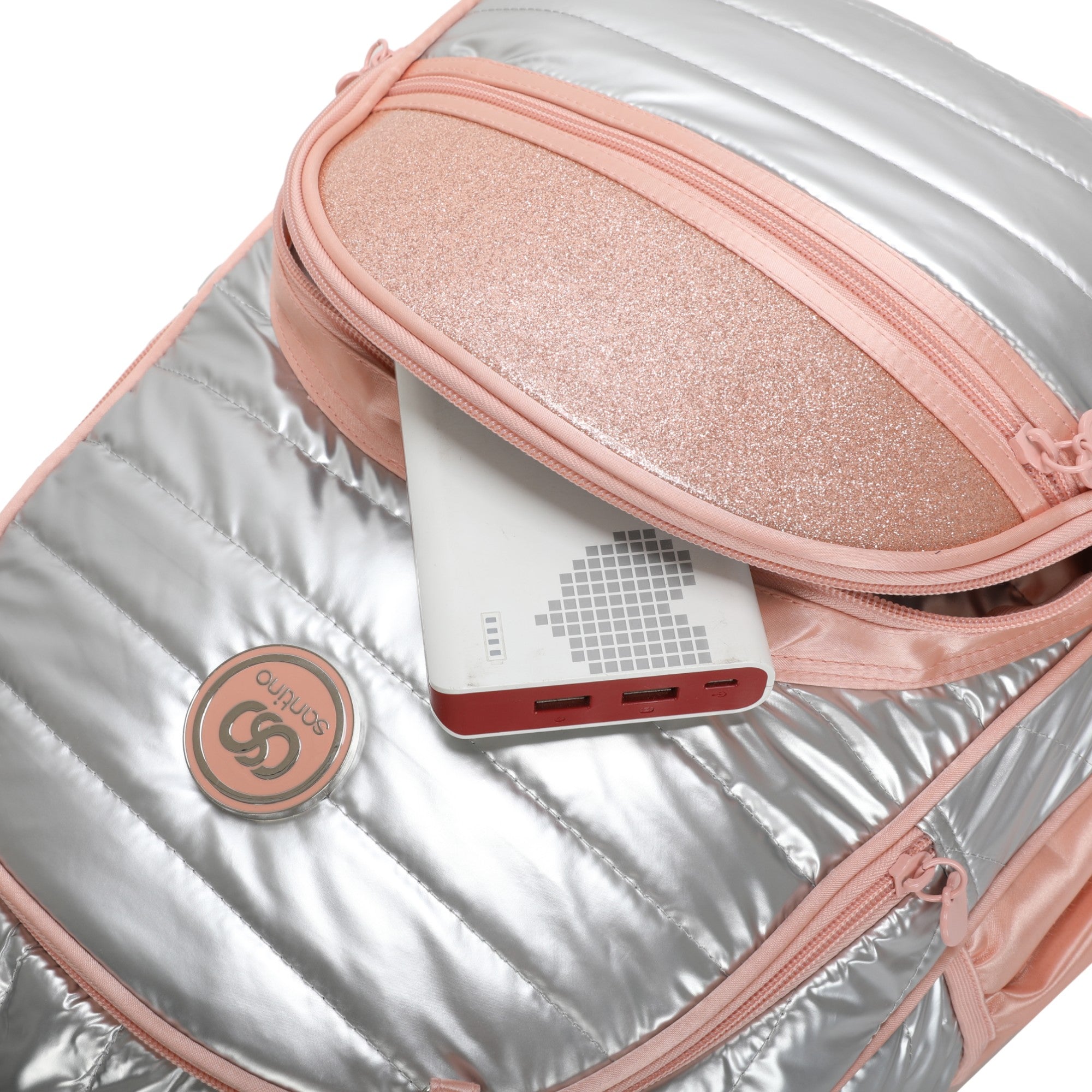 Mochila Sweet Girl Silver Wish by Santino Poliéster SAM233U Rosa Claro
